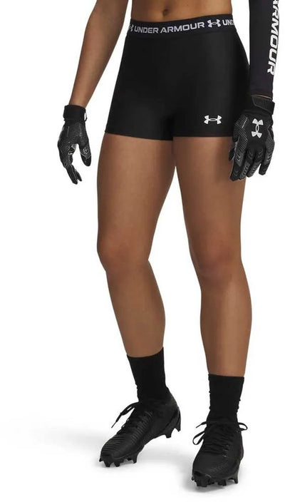 Pantaloni sportivi da donna Under Armour Heatgear Shorty-BLK - Ultimate Black - White