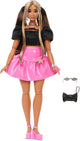 Barbie in stile deluxe - con gonna in vinile rosa - bambola alla moda