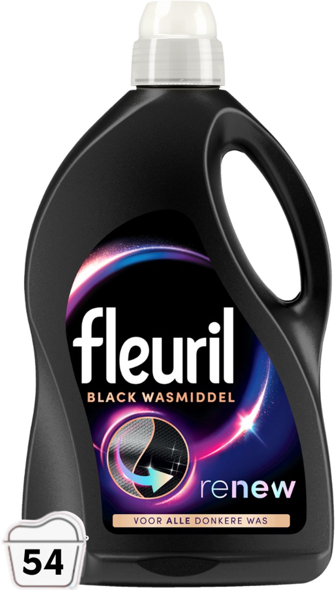 Fleuril black - detergente líquido - ropa oscura y negra - 54 lavados - envase a granel