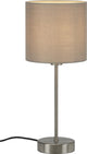 Briloner - fabric - tafellamp - incl. aan uit schakelaar - e14 - 25 w - taupe - metaalweefsel