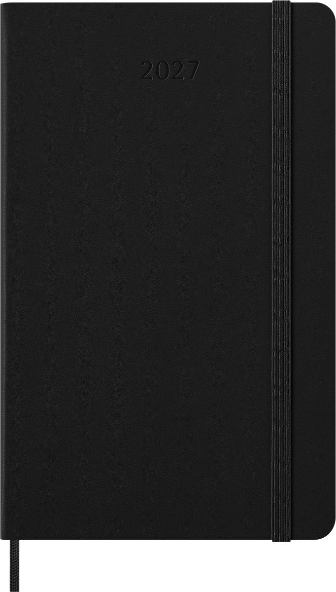 Agenda Moleskine 12 mesi - 2027 - settimanale professionale - verticale large - copertina rigida - nera
