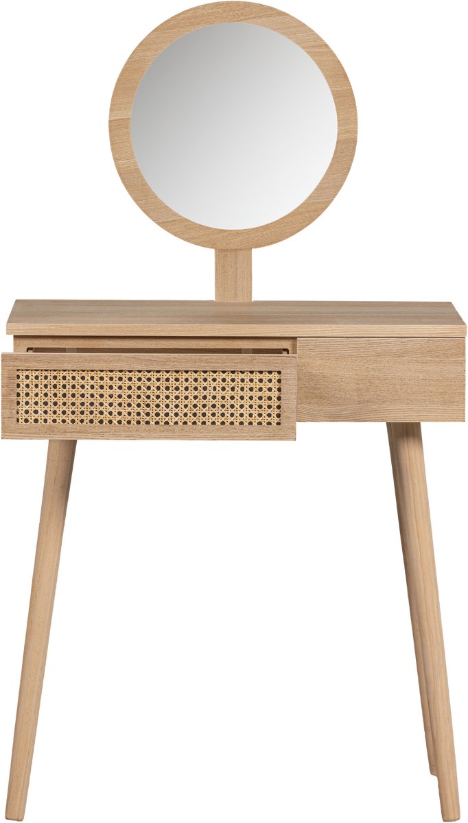 Tocador recibidor con techo de madera - pino mdf - natural - 125x70x40