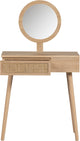 Tocador recibidor con techo de madera - pino mdf - natural - 125x70x40