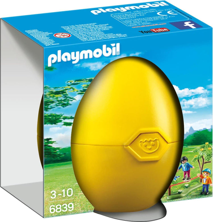 Uovo Playmobil con 2 bambini con slackline