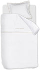 Riviera maison rivièra maison - copripiumino salute, bianco, 100% cotone con ricamo color sabbia