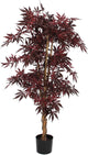 Decoraciones de mica planta artificial de arce - h140 x ø80 cm - rojo -