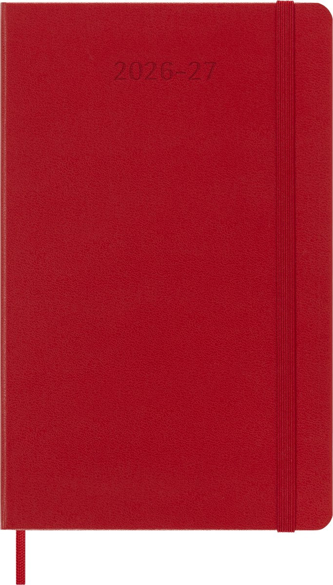 Moleskine 18 maanden agenda - 2026 27 - wekelijks - large - harde kaft - rood