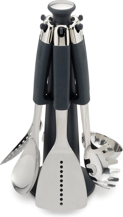 Joseph joseph - carrusel elevado con 6 utensilios de cocina de acero inoxidable - acero inoxidable - plateado