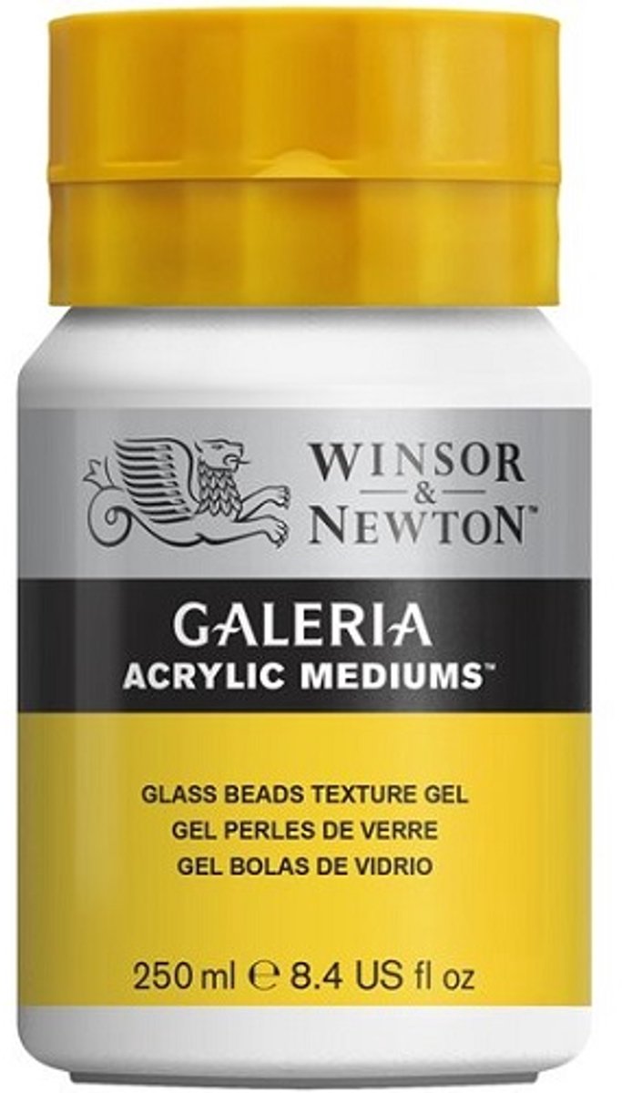 Winsor newton galeria pintura acrilica perlas de vidrio medianas 250ml