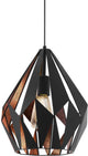 Eglo carlton 1 lámpara colgante - e27 - ø 31 cm - cobre negro