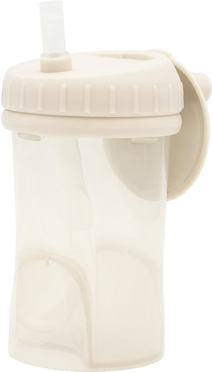 Bicchiere con cannuccia Difrax - 250 ml - 12+ mesi - beige - 1 pezzo