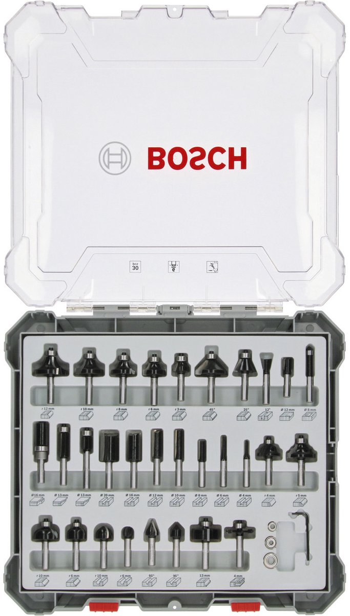 Bosch accessories 30-piece mixed cutter set - shank diameter 6 mm - 2607017474