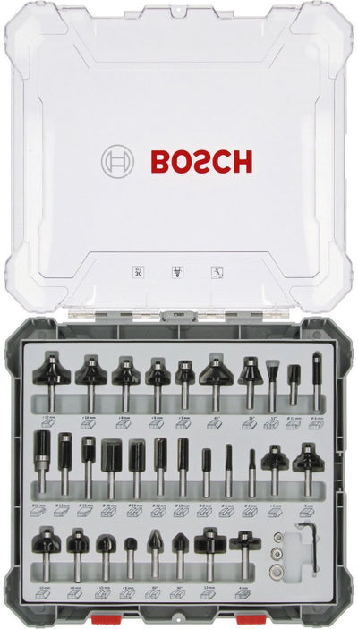 Accesorios Bosch Juego de cortadores mixtos de 30 piezas - diámetro del vástago 6 mm - 2607017474