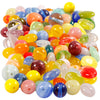 Cuentas de vidrio Creativ Company, redondas, ovaladas, circulares, d 6-13 mm, medida de agujero 0,5-1,5 mm, varios colores, 350 gr 1 caja