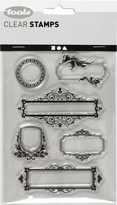 Creativ company cc silicone stempels lijsten ornamenten 15,5 cm