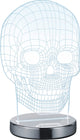 Rl vive tu luz realidad calavera - lámpara de mesa - cromo - incl. 1x smd 7 w - interruptor de cable - color de luz ajustable - no regulable