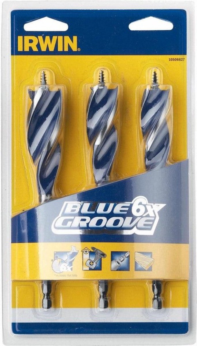 Irwin scanalatura blu 6x, set da 3 pezzi: 20 22 25 mm - 10506627