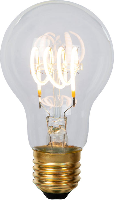 Lucide a60 - lampada a filamento - ø 6 cm - LED dimmerabile - E27 - 1x4,9W 2700K - trasparente
