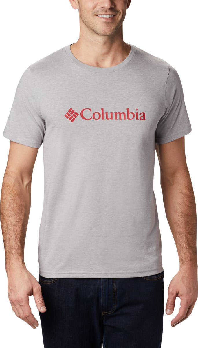 Columbia csc basic logo™ camiseta de manga corta - camisa de hombre - camiseta de manga corta - gris - talla s