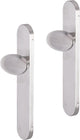 Impresso deurkruk - derby - voor binnen - ovaal - deurschild - rvs - 2 stuks