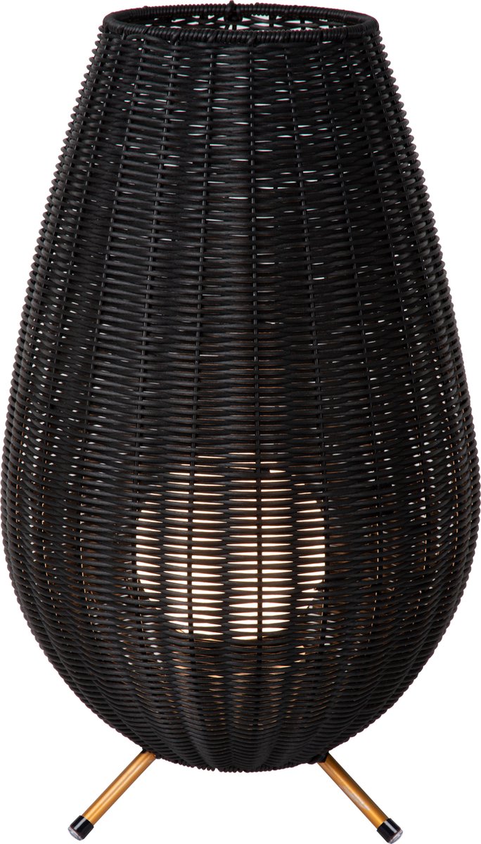 Lucide colin ip44 - lámpara de mesa recargable interior exterior - batería recargable - led 3 stepdim - 1x3w 3000k - ip44 - negro