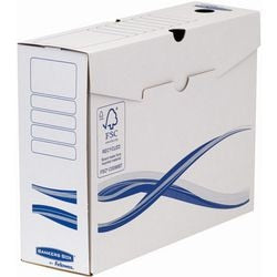Caja de archivo básica para banqueros - 100 mm - A4 - paquete de 10 - Certificación FSC