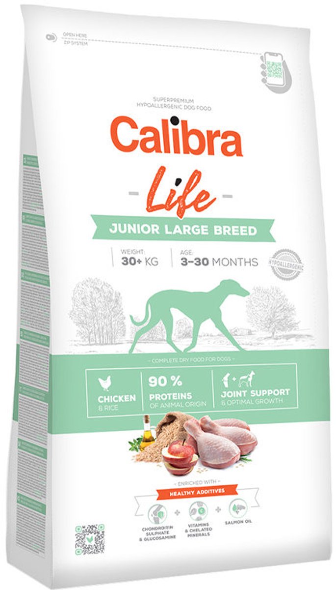 Calibra dog life junior raza grande - pollo - 12 kg