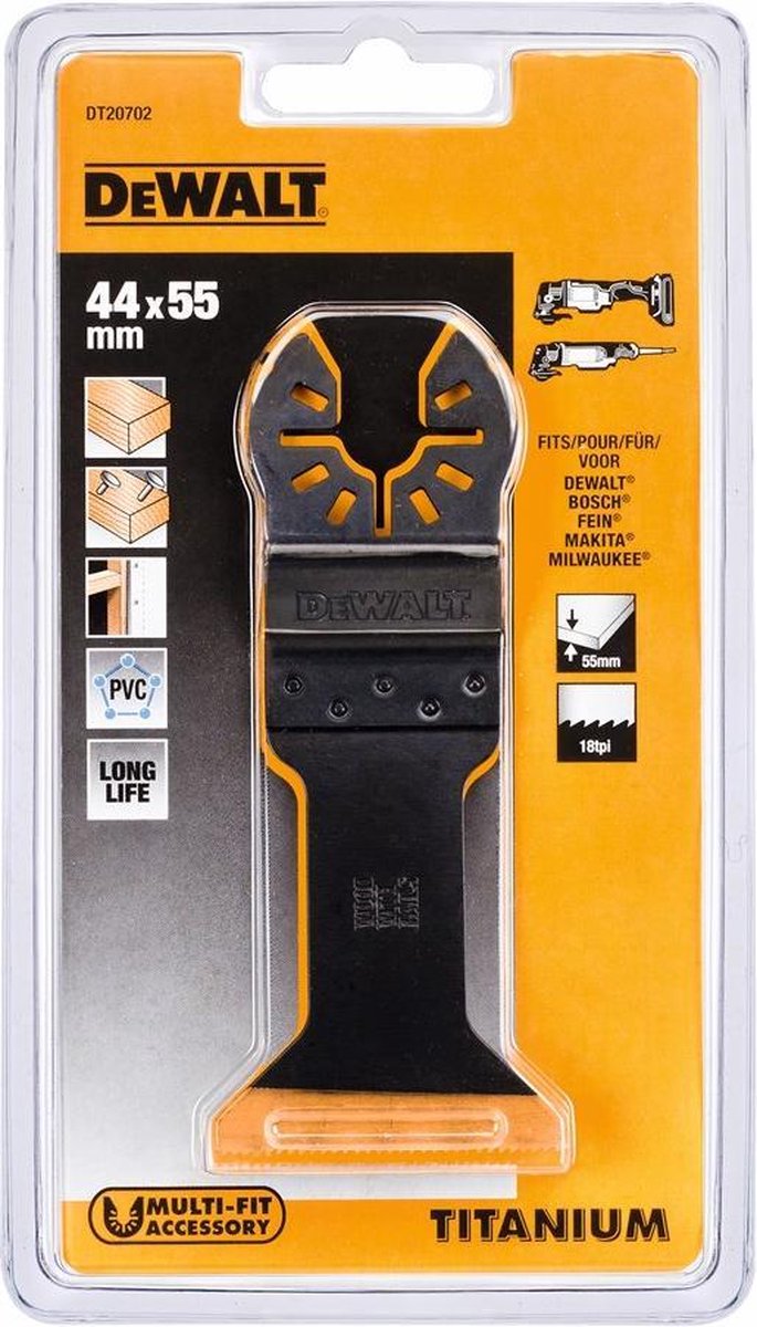 Accessori Dewalt lama per sega ad immersione in titanio legno con chiodi 44x55mm - dt20702-qz