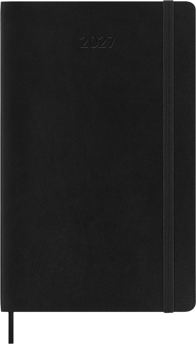 Agenda Moleskine 12 mesi - 2027 - settimanale - grande - copertina morbida - nera