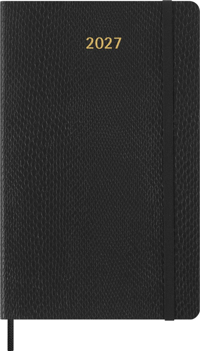 Agenda 12 mesi Moleskine - 2027 - etica preziosa - settimanale - grande - mamba - nera