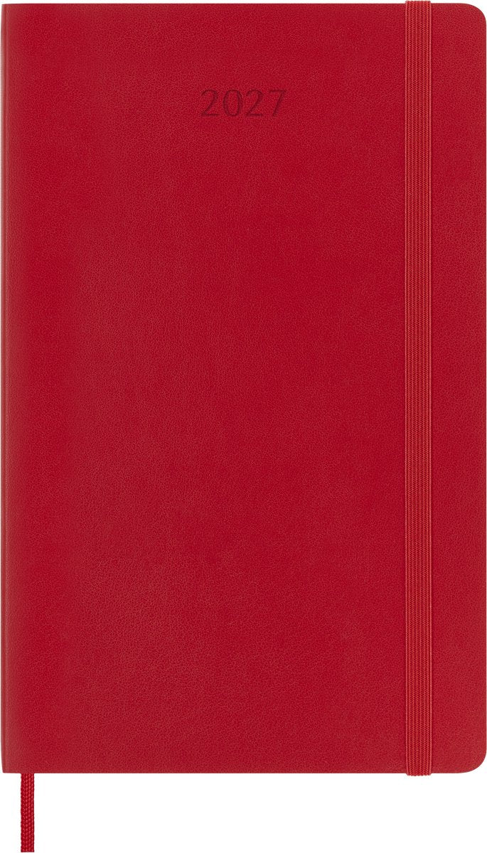 Moleskine 12 maanden agenda - 2027 - wekelijks - large - zachte kaft - rood