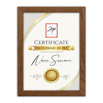 Certificato zep v4729n marrone 29.7x42 cm