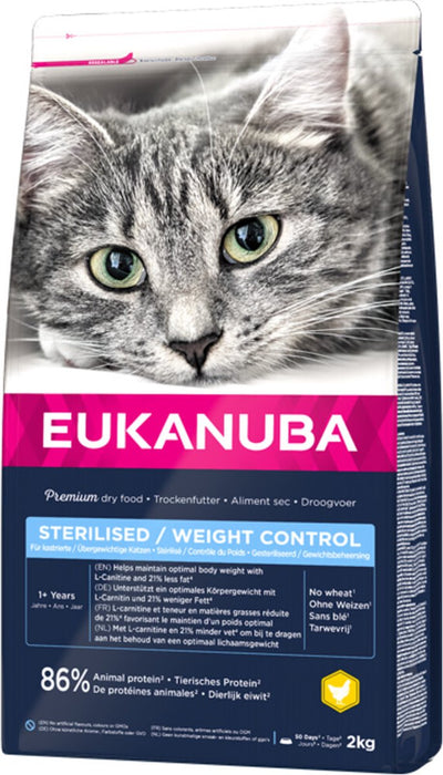 Eukanuba cat food adult sterilized - weight control 2 kg
