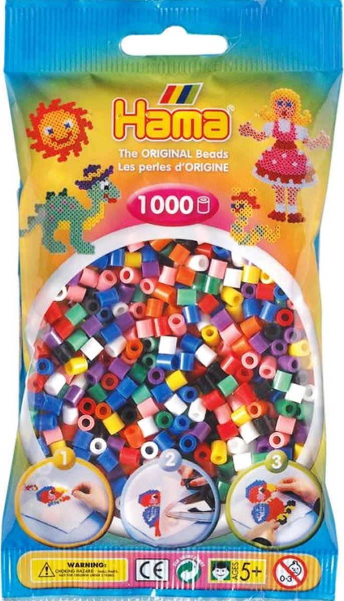Hama String Bead Mix Basic Maxi, 500st.