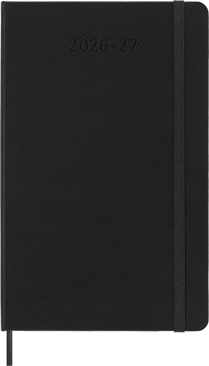 Agenda Moleskine 18 mesi - 2026 27 - settimanale - grande - copertina rigida - nera