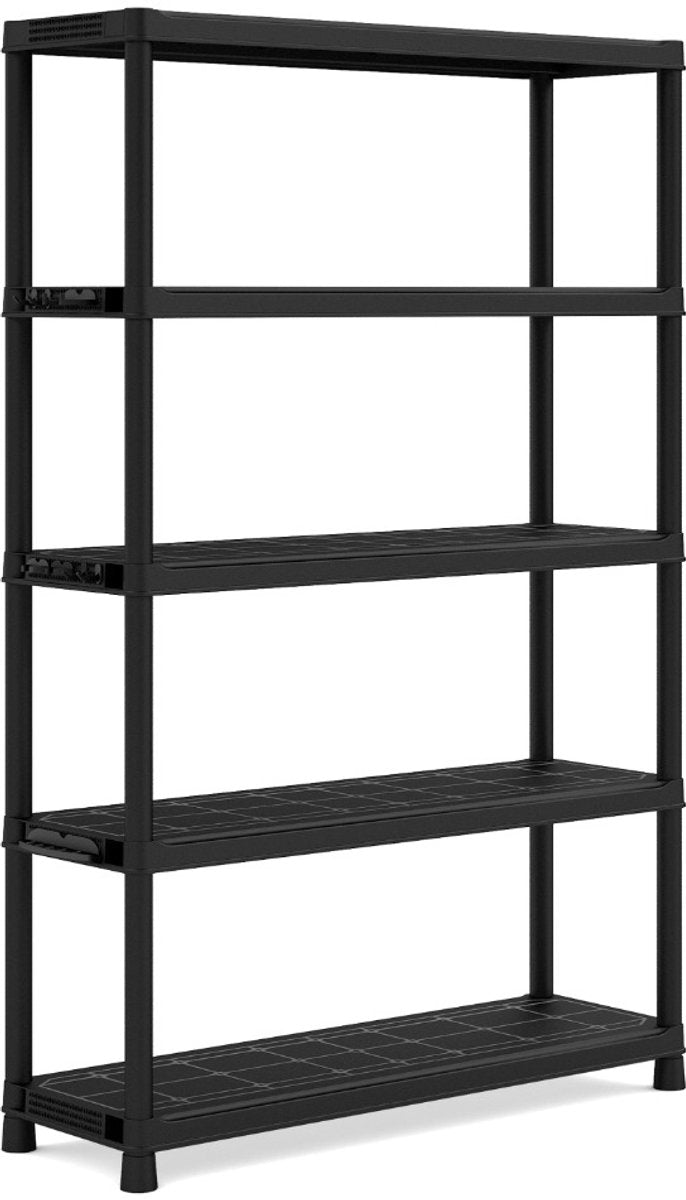Scaffale in plastica Keter - scaffale portaoggetti - 120x40x187 cm - nero