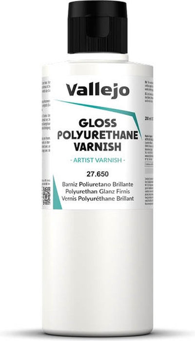 Vallejo hobbyverf - 27650 glanzend polyurethane vernis - verf flesje - 200 ml