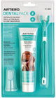 Confezione dentale Artero - set per la pulizia dentale del cane da 3 pezzi - con spazzolino da denti, dentifricio e spazzolino da dito in silicone