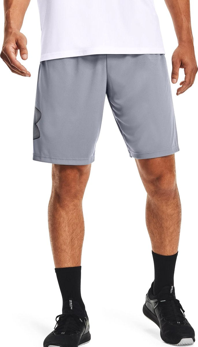 Under armour ua tech graphic short-gry heren sportbroek - steel - zwart
