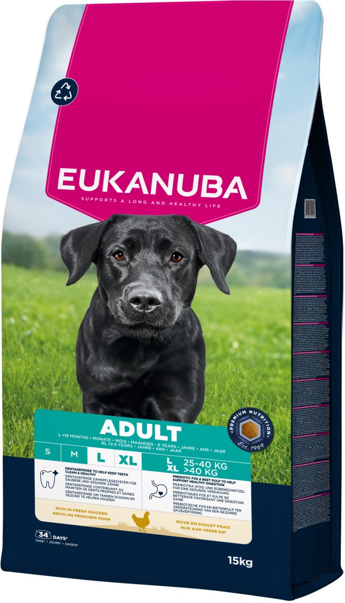 Eukanuba adult large series - pienso para perros grandes - pollo - 15kg