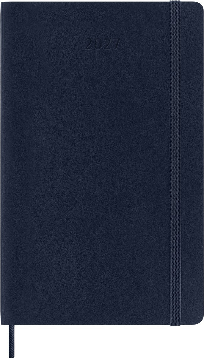 Agenda Moleskine 12 maanden - 2027 - wekelijks - large - zachte kaft - saffier blauw