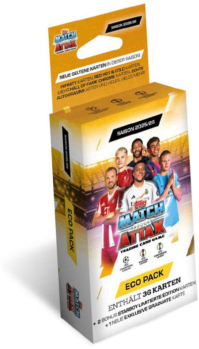 Topps UEFA Champions League 2025 26 carte collezionabili Match Attax Eco Pack multicolore