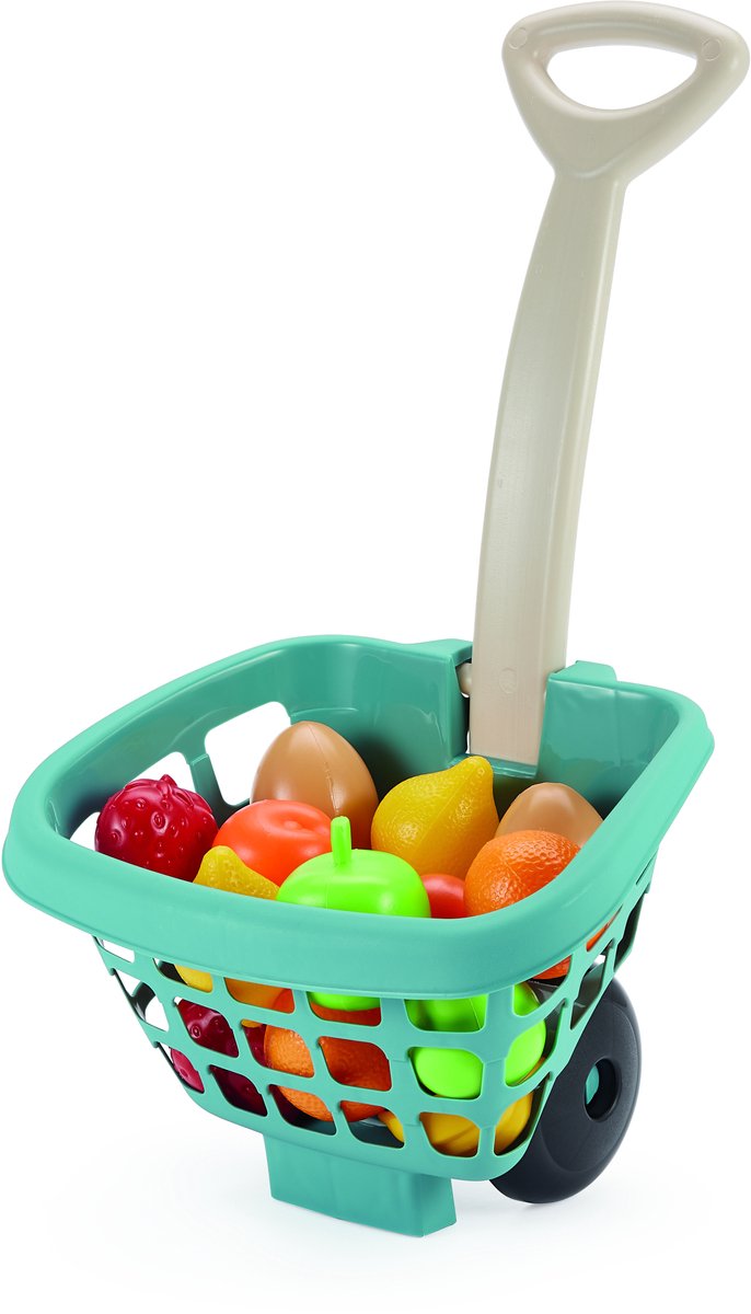 Ecoiffier Winkeltrolley con fruta, 14dlg.