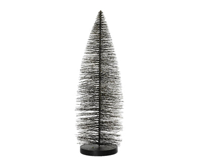 Decoris statua albero di Natale nero con oro 20cm