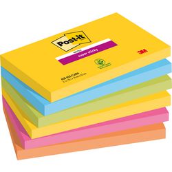 Notes post-it super sticky 76x127 6 st