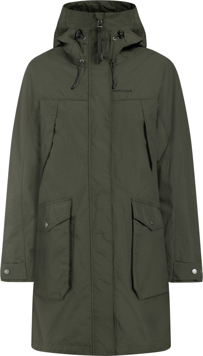 Didriksons thelma wns parka 10 dames outdoorjas - deep green