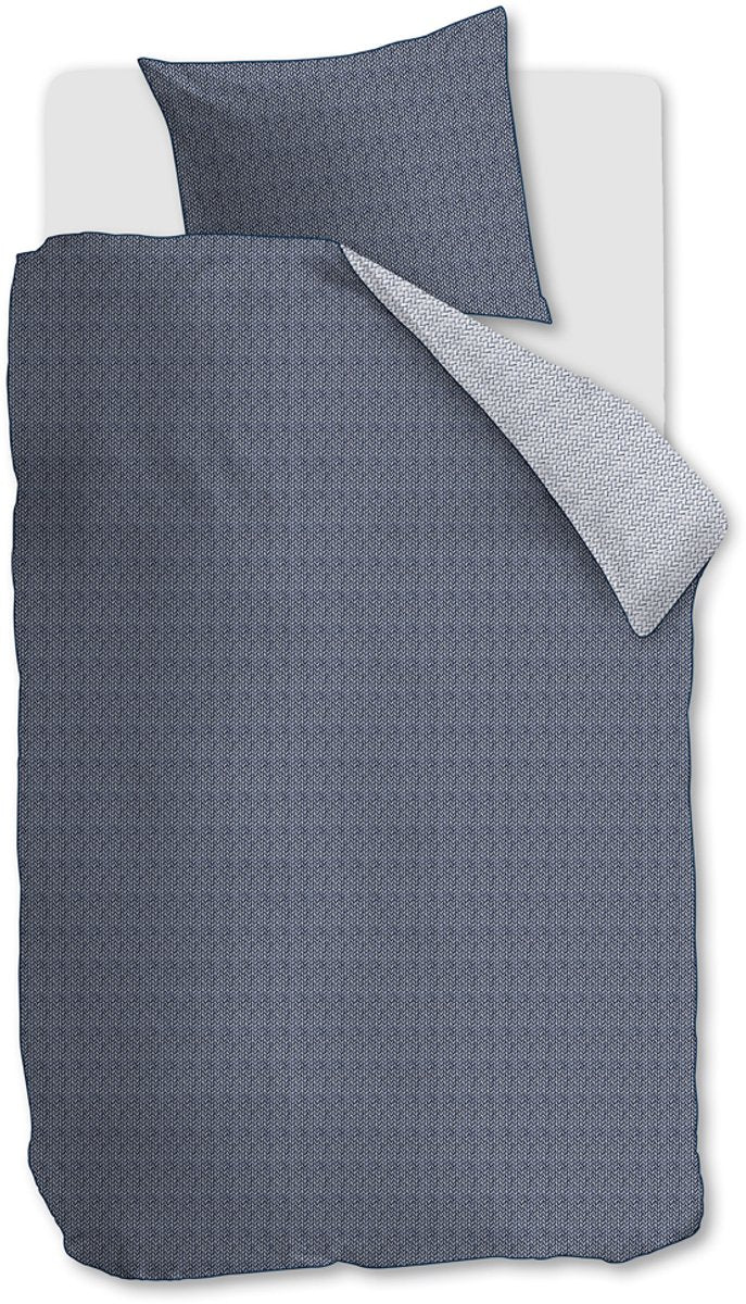 Riviera maison twisted duvet cover - single - 140x200 220 - blue