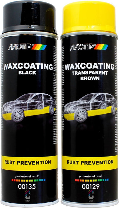 Motip 1051465 - undercoating wax zwart spuitbus 500 ml | 1 stuks