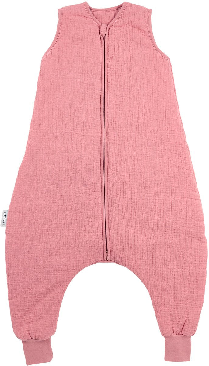 Meyco baby uni baby winter slaapoverall jumper - pre-washed hydrofiel - rose - 80cm - 2.0 tog