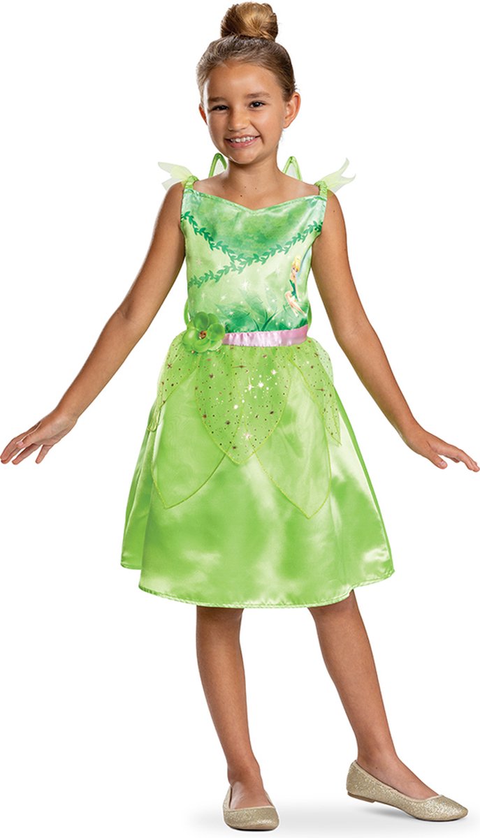 Disguise disney - tinker bell, tinker bell jurk classic , maat xs (3t-4t jaar), meisjes